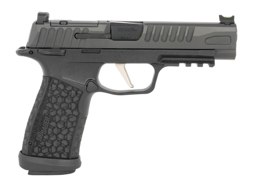 Sig Sauer 365XF9BFOMS P365 Fuse Compact 9mm Luger 17+1 4.30" Black DLC Barrel, Black Nitron Stainless Steel Optic Ready/Serrated Slide, Black Stainless Steel Frame w/Picatinny Rail, Black LXG Grip