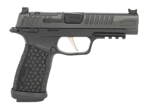 Sig Sauer 365XF9BFOMS P365 Fuse Compact 9mm Luger 17+1 4.30" Black DLC Barrel, Black Nitron Stainless Steel Optic Ready/Serrated Slide, Black Stainless Steel Frame w/Picatinny Rail, Black LXG Grip