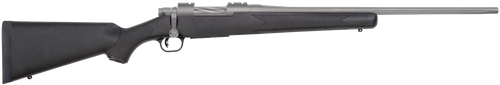 Mossberg 28005 Patriot Synthetic 243 Win 5+1 22" Fluted Barrel w/Recessed Match Crown, Cerakote  Stainless Steel, Spiral-Fluted Bolt, Synthetic Stock, Drop Box Magazine, Adjustable LBA Trigger