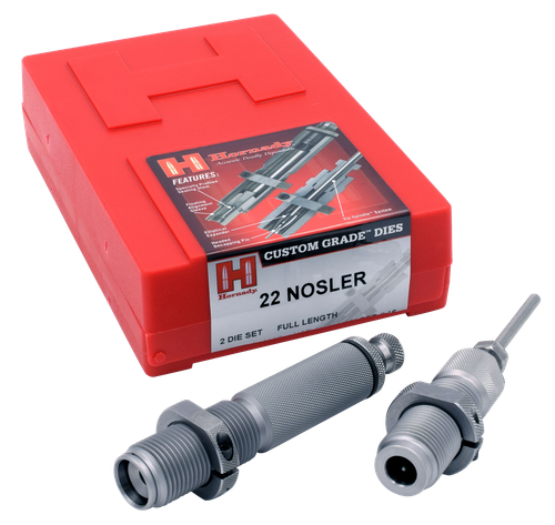 Hornady 546207 Custom Grade Series III 2 Die Set for 22 Nosler Includes Sizing Seater