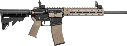 Tippmann Arms A101224 M4 LTE MSR 22 LR 25+1 16" Black Parkerized Threaded Barrel, Flat Dark Earth Aluminum Receiver w/Picatinny Rail, M-LOK Handguard, Black Adj CAR15 Polymer Stock, FDE Gen2 Grip, Rig