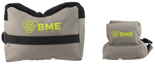 SME SMEGRF Front & Rear Gun Rest  Inert Poly Bead Filled Shooting Bags, Suede Leather Topper, Non-Slip Bottom, 600D Polyester