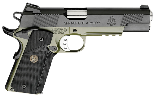 Springfield Armory PX9105MLCA18 1911 Loaded Operator *CA Compliant 45 ACP 5" 7+1 OD Green Armory Kote Black Armory Kote Carbon Steel Slide Black Wraparound Rubber Grip