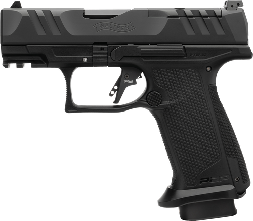 Walther Arms 4796063 PDP F-Series Pro E 9mm Luger 10+1 3.50" Black Steel Barrel, Black Optic Ready/Serrated Steel Slide, Black Polymer Frame w/Picatinny Rail, Interchangeable Backstrap Grip