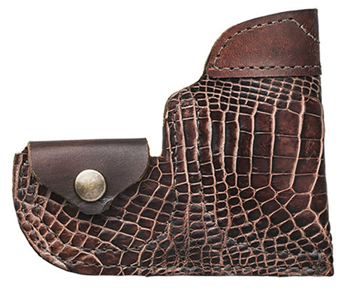 Inside Pant Brown Gator Skin Holster