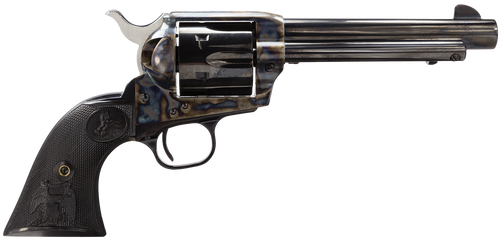 Colt Mfg P1850 Single Action Army Peacemaker 45 Colt (LC) 6 Shot 5.50" Blued Barrel & Cylinder, Color Case Hardened Frame, Black Polymer Grip