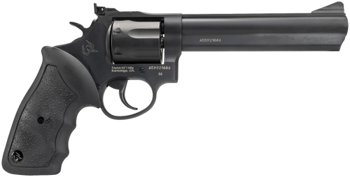Taurus 2660061 66  38 Special +P or 357 Mag 7 Shot 6" Barrel, Overall Matte Black Oxide Finish Steel, Finger Grooved Black Rubber Grip, Adjustable Rear Sight