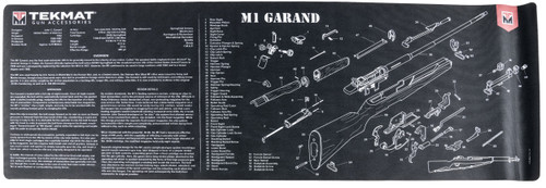 TekMat TEKR36M1GARANDBK M1 Garand Cleaning Mat Black/White Rubber 12"x36" M1 Garand Parts Diagram