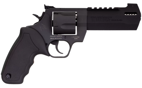 Taurus 2454051RH Raging Hunter  454 Casull 5rd 5.12" Matte Black Oxide Steel Black Rubber with Integrated Red Cushion Insert Grip
