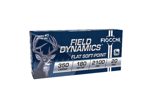 Fiocchi 350LB Field Dynamics  350Legend 180gr Flat Soft Point 20 Per Box/10 Case