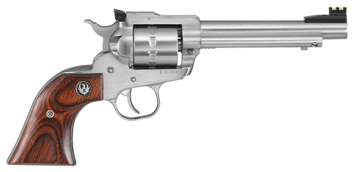 Ruger 8100 Single-Ten  22 LR 10rd 5.50" Satin Stainless Steel Barrel, Cylinder & Frame, Hardwood Gunfighter Grip, Transfer Bar Safety, Exposed Hammer