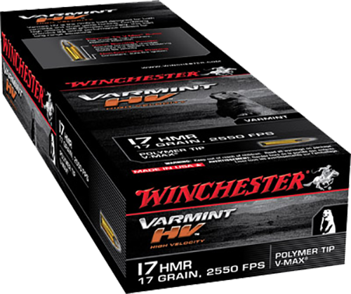 Winchester Ammo S17HMR1 Varmint HV  17HMR 17gr Hornady V Max 50 Per Box/20 Case