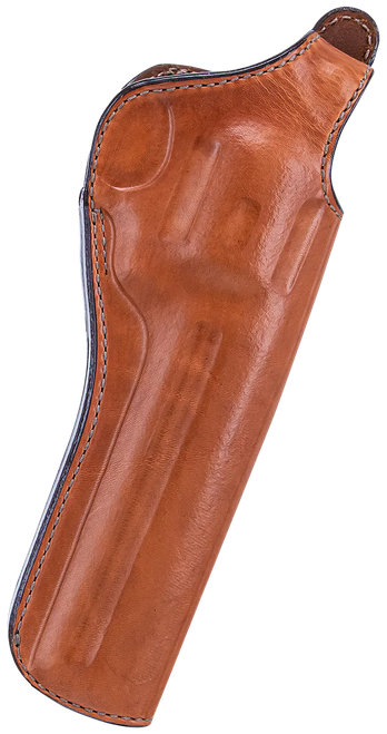 Bianchi 12688 111 Cyclone Belt Holster Size 09 OWB Open Bottom Style made of Leather with Tan Finish, Strongside/Crossdraw & Belt Loop Mount Type fits 8.3" Barrel Colt Anaconda for Right Hand