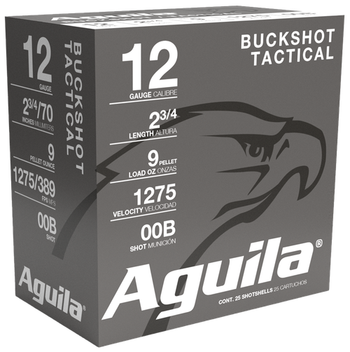Aguila 1CHB1320 Buckshot  12Gauge 2.75" 00Buck Shot 25 Per Box/10 Case