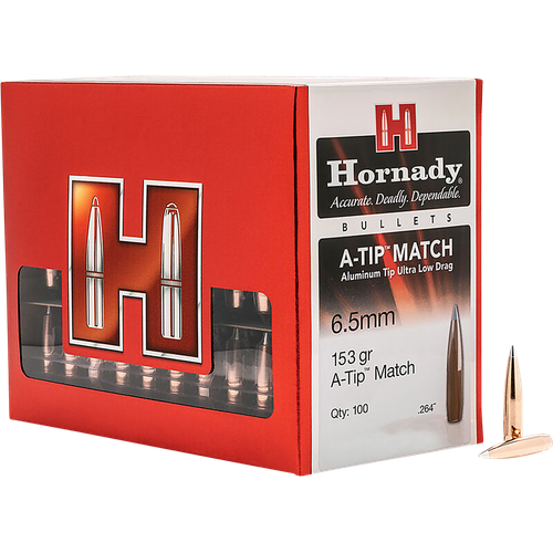 Hornady 2638 A-Tip Match 6.5 Creedmoor .264 153 gr A Tip Match 100 Per Box/ 10 Case