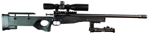 Crickett KSA2159 CPR Complete Package 22 LR Caliber with 1rd Capacity, 16.12" Bull Barrel, Blued Metal Finish & Fixed Adjustable Cheek Piece Black Stock Right Hand (Youth) Includes Scope & Bipod