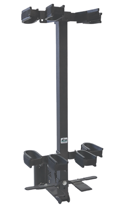 Rugged Gear 11094 Wall Mount Removeable Black Steel Holds 4 Rifle/Shotgun
