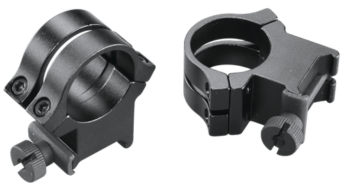 Weaver Mounts 49049 Quad Lock Detachable Rings  Matte Black 1" Extra High