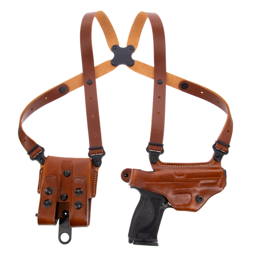 Galco MC212 Miami Classic Shoulder System Size Fits Chest Up To 56" Tan Leather Fits 1911 Fits 3-3.50" Barrel Right Hand
