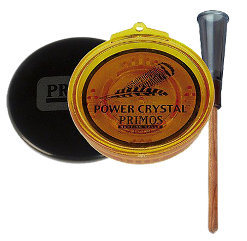 Primos 217 Power Crystal Turkey Friction Call Turkey Hen Sounds Attracts Turkeys Multi Color Crystal/Wood