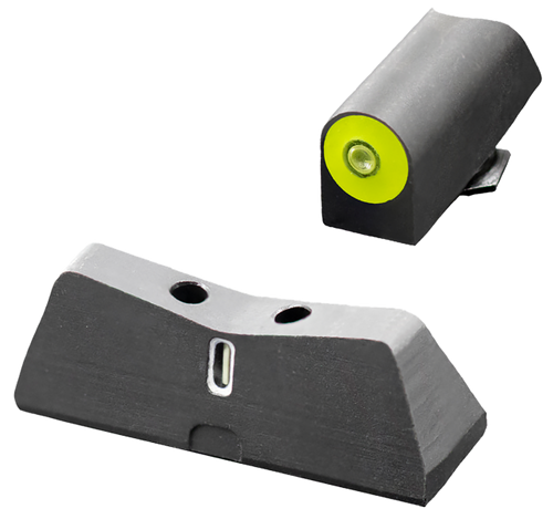 XS Sights GL0011S5Y DXT2 Big Dot Night Sights fits Glock  Black | Green Tritium Yellow Outline Front Sight Green Tritium White Outline Bar Rear Sight