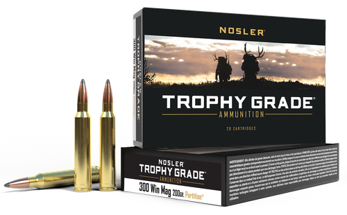 Nosler 60069 Trophy Grade  300WinMag 200gr Nosler Spitzer Partition 20 Per Box/10 Case