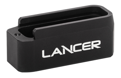 Lancer EXTBP06BLK L5AWM Magazine Base Pad Extended 6rd Compatible w/ Lancer L5 Advance Warfighter Magazine Black Aluminum