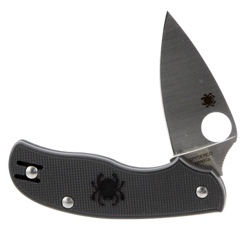 Spyderco C127PBK Urban Lightweight 2.61" Folding Drop Point Plain N690Co SS Blade Black FRN Handle Includes Pocket Clip