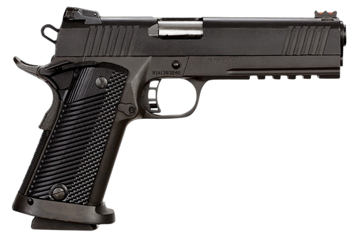 Rock Island 51679 Tac Ultra FSHC 9mm Luger Caliber with 5" Barrel, 17+1 Capacity, Overall Black Parkerized Finish Steel, Picatinny Rail/Beavertail Frame, Serrated Slide & Black G10 Grip