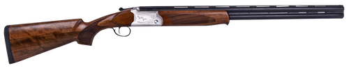 ATI ATIGKOF410SVE Cavalry SVE 410 Gauge 3" 2rd 26" Blued O/U Barrel, Silver Engraved Metal Finish, Oiled Turkish Walnut Stock, Ejector, 5 Chokes