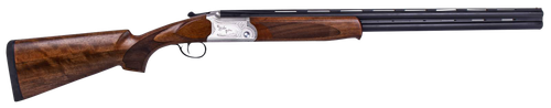 ATI ATIGKOF410SVE Cavalry SVE 410 Gauge 3" 2rd 26" Blued O/U Barrel, Silver Engraved Metal Finish, Oiled Turkish Walnut Stock, Ejector, 5 Chokes