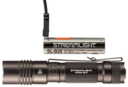 Streamlight 88082 ProTac 2L-X USB Flashlight  Black Anodized  40/500 Lumens   White LED