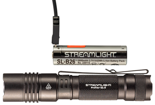Streamlight 88082 ProTac 2L-X USB Flashlight  Black Anodized  40/500 Lumens   White LED