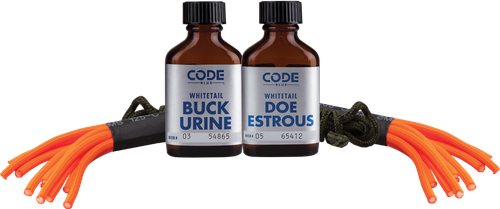 Code Blue OA1074 Double Drag Combo  Deer Attractant Doe In Estrus/Buck Urine 1 oz Bottles