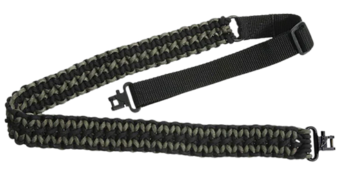 Outdoor Connection PCS80569 Paracord Sling 1" W x 43" L Adjustable Black w/Green Accents for Rifle/Shotgun