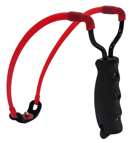 Marksman 3030 Marksman 3030 Traditional Slingshot Red Hyper-Velocity Band Black Molded Handle
