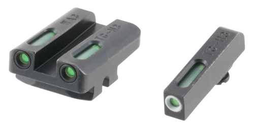 TruGlo TG13WA3A TFX  Black | Green Tritium & Fiber Optic White Outline Front Sight Green Tritium & Fiber Optic Rear Sight
