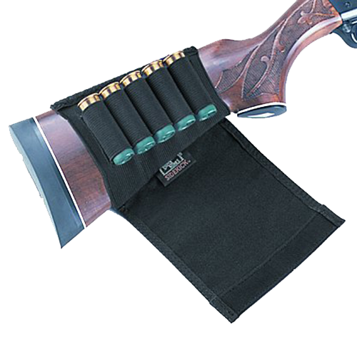 Uncle Mike's 88492 Buttstock Shell Holder  Black Nylon 5rd Shotgun