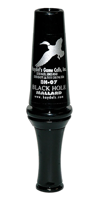 Haydel's Game Calls BH07 Black Hole  Open Call Double Reed Mallard Sounds Attracts Ducks Black Polycarbonate