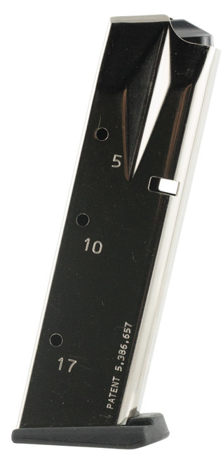 Mec-Gar MGSW5917N S&W  Nickel 17rd 9mm Luger for S&W 5900 Series/910/915/659