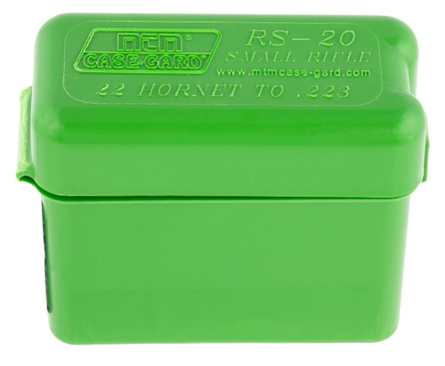 MTM Case-Gard RM2010 Ammo Box Belt Style Multi Caliber Green Polypropylene 20rd