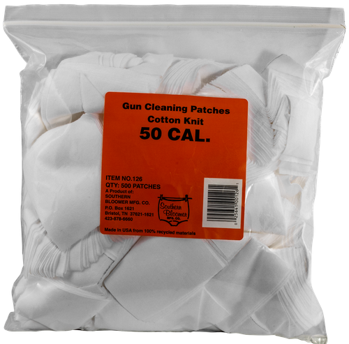 Southern Bloomer 126 Cleaning Patches  50 Cal Cotton 500 Per Pkg