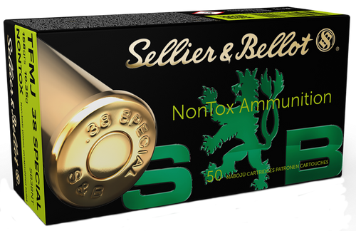 Sellier & Bellot SB38NT Handgun Non-Tox  38Special 158gr Total Full Metal Jacket 50 Per Box/20 Case