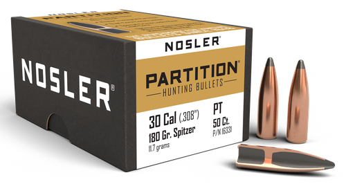 Nosler 16331 Partition  30Cal 180gr Spitzer 50/Box