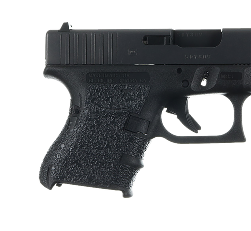 Talon Grips 117R Adhesive Grip  Compatible w/Glock 26/27/28/33/39 Gen4 w/Medium Backstrap, Black Textured Rubber