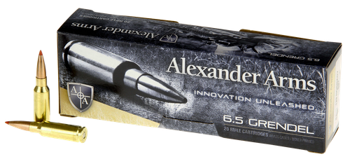 Alexander Arms AG129SSTBOX SST  6.5Grendel 129gr Hornady Super Shot Ballistic Tip 20 Per Box/10 Case