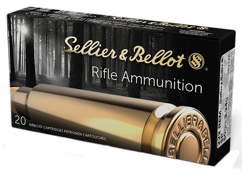 Sellier & Bellot SB222A Rifle  222Rem 50gr Soft Point 20 Per Box/60 Case
