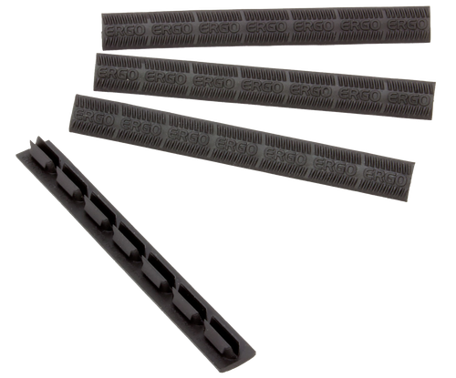 Ergo 4332BK WedgeLok Slot Cover  Black Rubber, 4 Slot Low Profile w/Aggressive Texture 4 Per Pack
