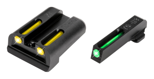 TruGlo TG131XTY TFO  Green/Tritium/Fiber Optic Front Sight-Yellow/Tritium/Fiber Optic Rear Sight Springfield Armory XD