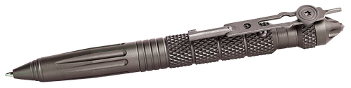 Uzi Accessories UZITACPEN4GM Tactical Pen  Gun Metal Aluminum 6" Features Glass Breaker/Cuff Key